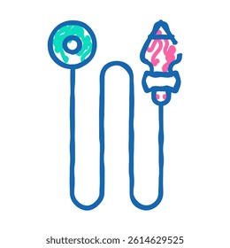 leveling weight doodle icon sketch vector. leveling weight sign. isolated symbol illustration