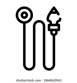 vectores de icono de línea de peso de nivelación. signo de nivelación de peso. símbolo de contorno aislado ilustración negra