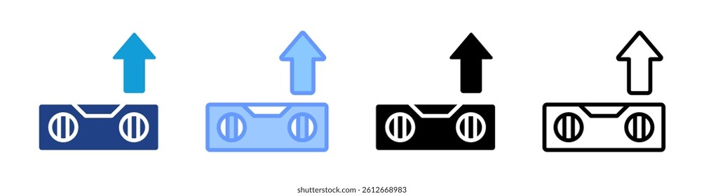 Levelling icon set multiple style collection