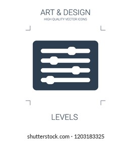 levels icon. high quality filled levels icon on white background. from art collection flat trendy vector levels symbol. use for web and mobile