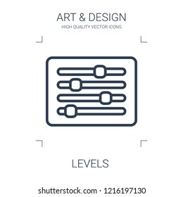 levels icon. high quality line levels icon on white background. from art collection flat trendy vector levels symbol. use for web and mobile