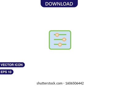 Levels icon in trendy flat style isolated on white background vector illustration