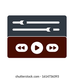 levels media player icon. flat illustration of levels media player vector icon. levels media player sign symbol