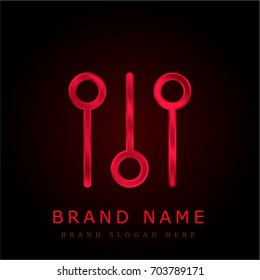 Levels red chromium metallic logo