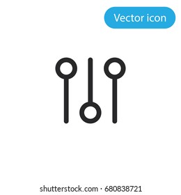 Levels vector icon, illustration symbol