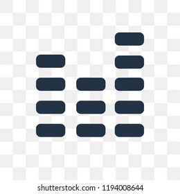 Levels vector icon isolated on transparent background, Levels transparency concept can be used web and mobile