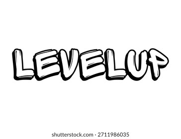 LevelUp, fuente de Vector de graffiti
Palabra de fuente del Vector en un fondo blanco