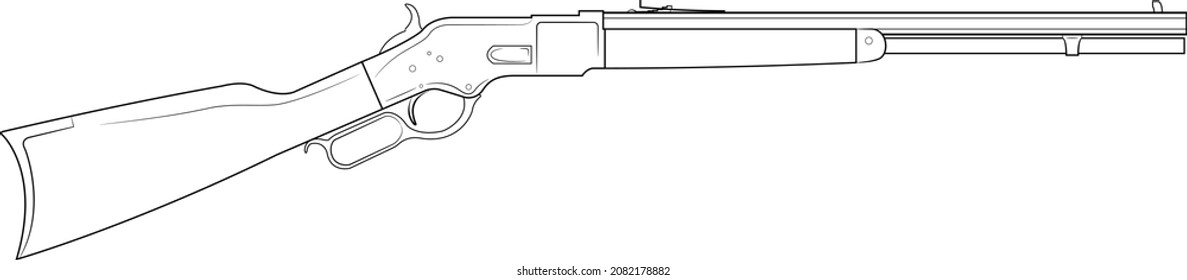 Lever Action Winchester M1866 Rifle