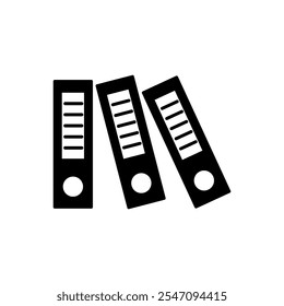 Lever Arch Binders Symbol, einfache flache schwarze trendige Style-Illustration für Web und App..eps
