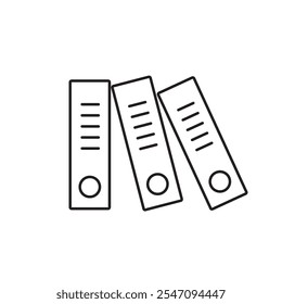 Lever Arch Binders icon, vector simple linear illustration for web and app..eps