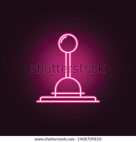 lever arm neon icon. Elements of web set. Simple icon for websites, web design, mobile app, info graphics