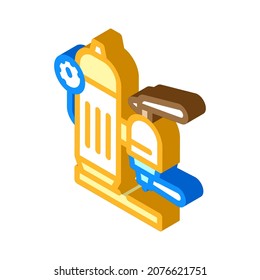 lever coffee maker isometric icon vector. lever coffee maker sign. isolated symbol illustration