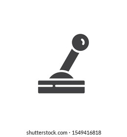 Lever control vector icon. filled flat sign for mobile concept and web design. Joystick lever glyph icon. Symbol, logo illustration. Vector graphics
