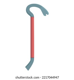Lever crowbar icon cartoon vector. Work construction. Crime tool