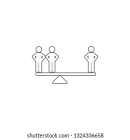 lever diagram icon. Simple thin line, outline vector of charts and diagrams icons for UI and UX, website or mobile application