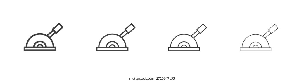 Concepto de icono de palanca Pictograma lineal. Ilustración de elemento simple.