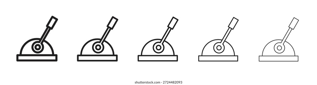 Diseño de icono de palanca en estilo de trazo editable delgado para trabajo gráfico