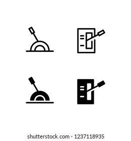 Lever Icon Logo Vector Symbol. Handle Icon