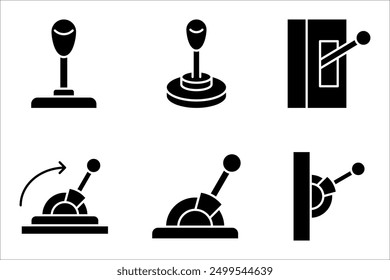 Lever icon set, vector illustration on white background