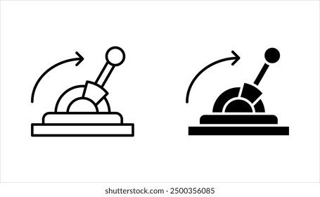 Lever icon set, vector illustration on white background