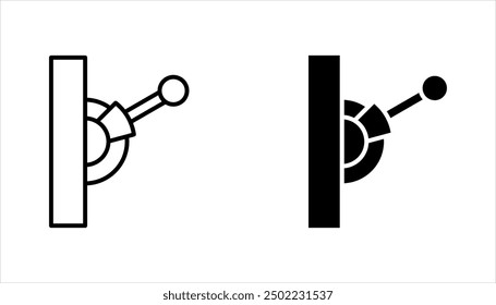 Lever icon set, vector illustration on white background