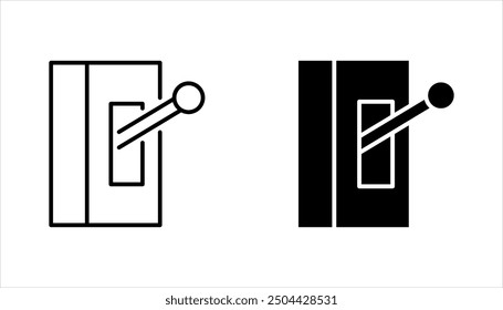 Lever icon set, vector illustration on white background