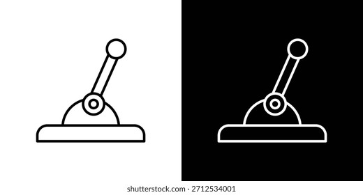 Icono de palanca. Símbolo plano simple. Ilustración de pictograma de contorno negro perfecto