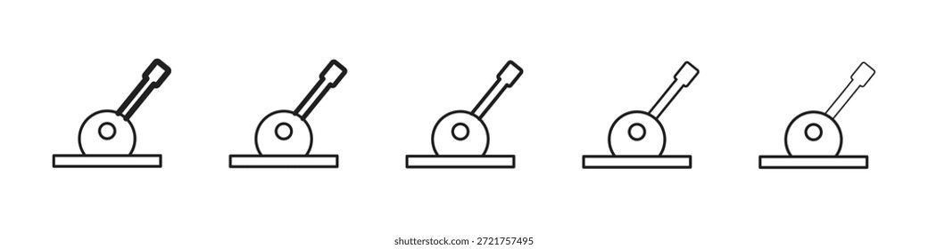 Icono de palanca. Estilo de contorno simple. Elementos gráficos.