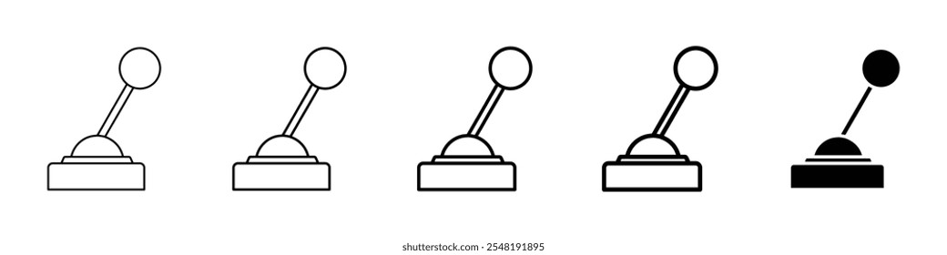 Icono de palanca Conjunto de logotipo de línea delgada simple