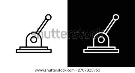 Lever icon symbol in thin line, outline and stroke style for apps