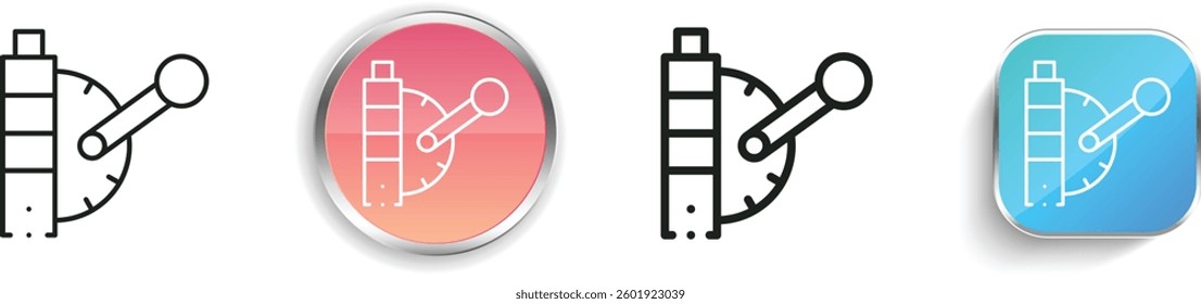 lever icon. Thin Linear, Regular and Button Style Design Isolated On White Background