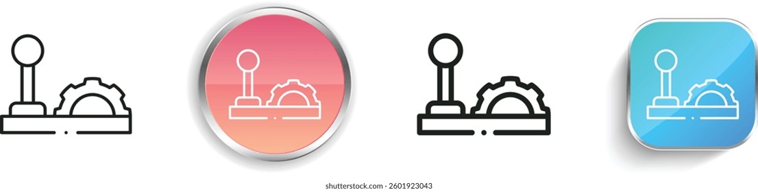 lever icon. Thin Linear, Regular and Button Style Design Isolated On White Background