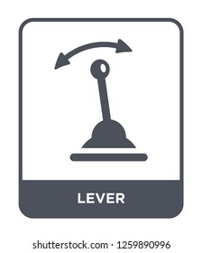 lever icon vector on white background, lever trendy filled icons from Industry collection, lever simple element illustration