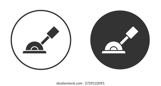 Silueta de Vector de icono de palanca en negro. Vector de icono plano simple.