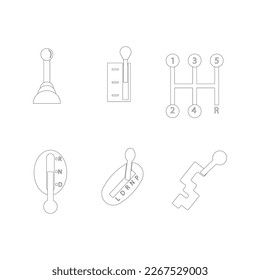 iconos de palanca de varios modelos,diseño sencillo de ilustración vectorial.