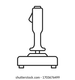 Lever joystick vector icon.Outline vector icon isolated on white background lever joystick .
