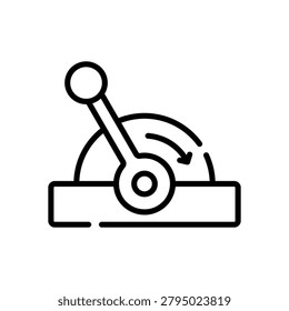 Lever Mechanical Tool Control Switch Gear Machine Icon Set