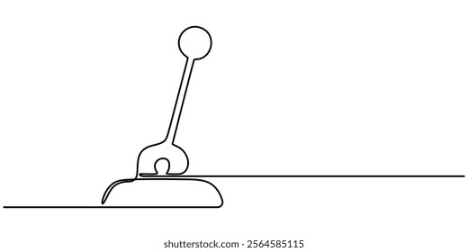 Lever Outline Icon, Vector illustration, Lever icon set, vector illustration on white background, Continuous one line drawing, Lever icon isolated on white background, lever icon Simple outline.