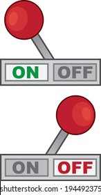 Lever switch on and off activated 