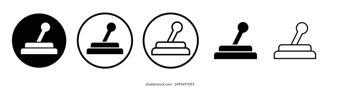 Lever vector icon set in black and white color.