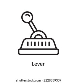 Ilustración de diseño del icono de contorno del vector de la palanca. Símbolo de la casa sobre fondo blanco Archivo EPS 10