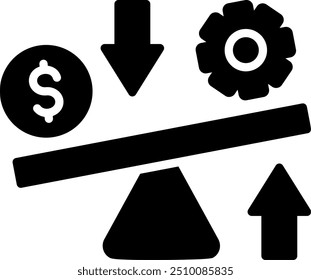 Leverage Glyph Vector Icon Design