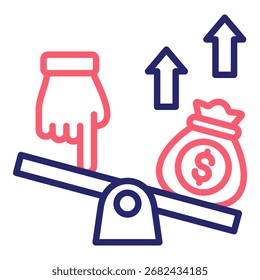 Leverage Icon Color Vector Illustration