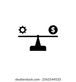 Leverage icon Isolated flat vector in outline