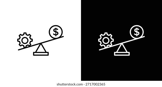 Leverage icon - Line Style. symbol template design