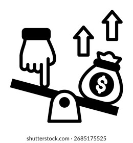 Leverage Icon Mixed Vector Illustration