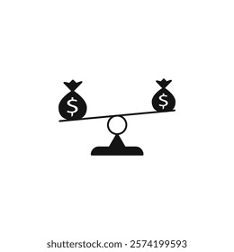 Leverage icon Simple thin line flat symbol