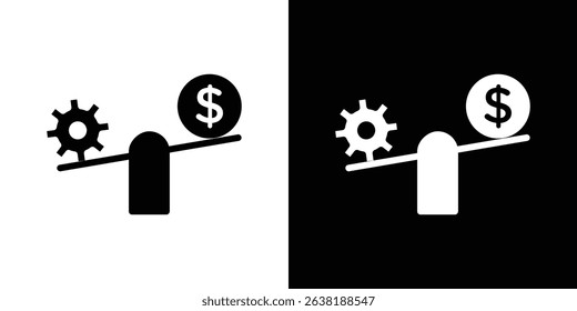 Leverage icon Vector in flat style. Collection silhouettes