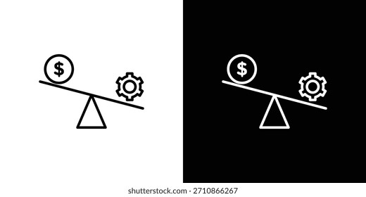 Leverage icons. line drawing vector icons