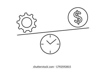 Leverage Time Management Money Icon